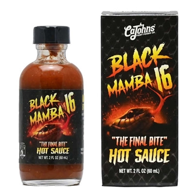 Hot Sauce Black Mamba 16 Fatal Bite heat 10+++