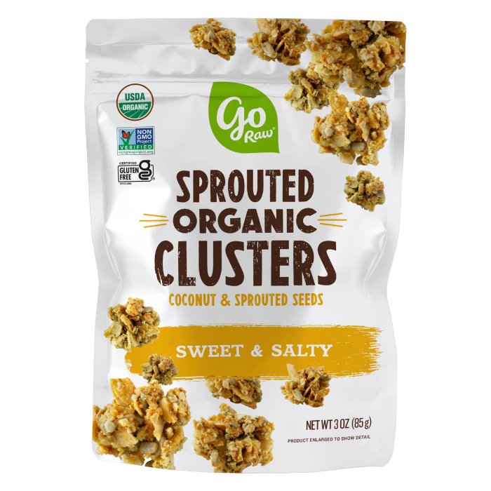 Go Raw – Clusters Cocont Sweet N Salty, 3 Oz (Pack of 6)