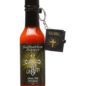 Hot Sauce Salvation Sauce Holy Ghost Ghost Chile with Mini Bible Keyri