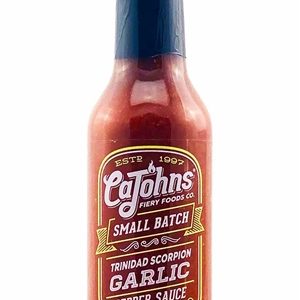 CaJohn’s Small Batch Trinidad Scorpion Garlic Pepper Sauce, 5oz.