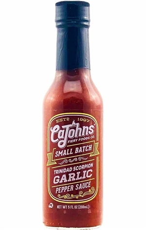 CaJohn’s Small Batch Trinidad Scorpion Garlic Pepper Sauce, 5oz.