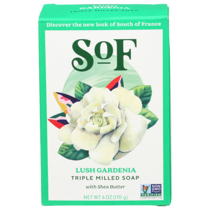 South Of France – Soap Bar Lush Gardenia, 6 Oz – Pack of 1
