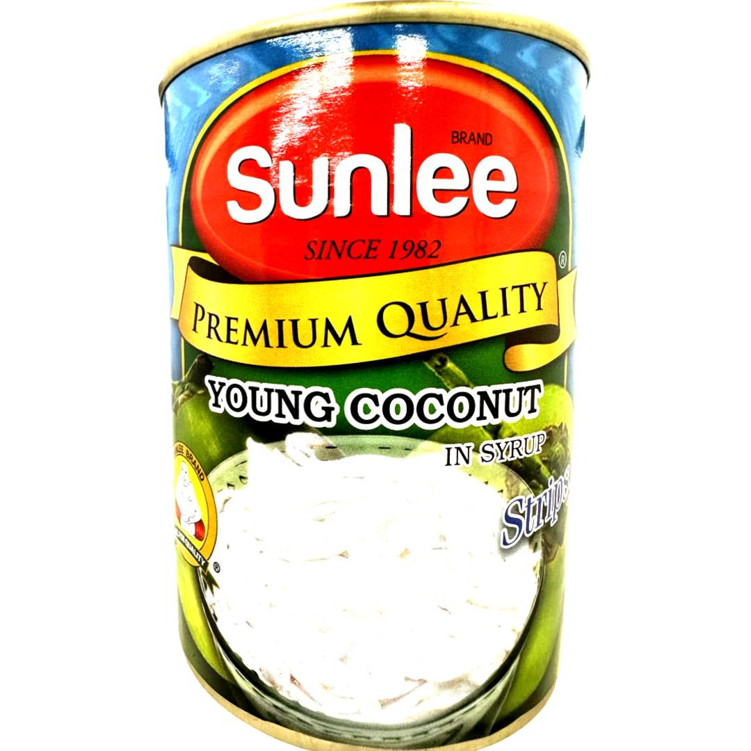 Sunlee – Young Coconut in Syrup – Meat STRIPS – 20 OZ