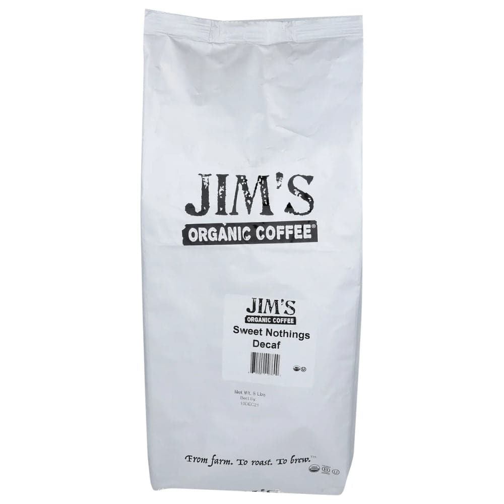 Jim’s Organic – Medium Light Roast Decaffeinated Whole Bean Sweet Noth