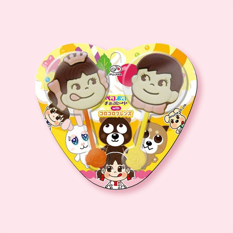 Fujiya Peko & Poko Chocolate Lollipop – 2pcs