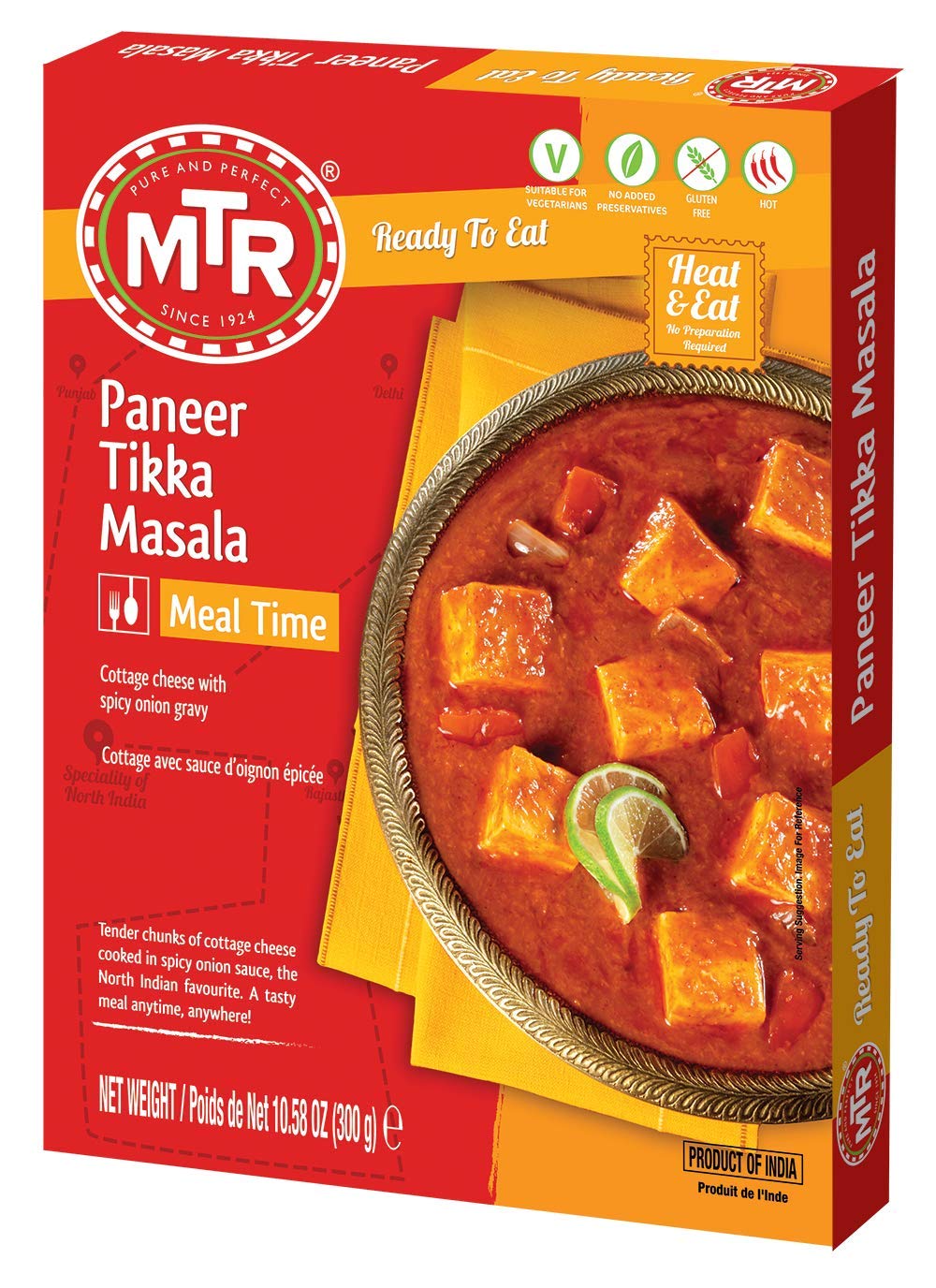 MTR Ready to Eat – Paneer Tikka Masala 10.58oz (300g)