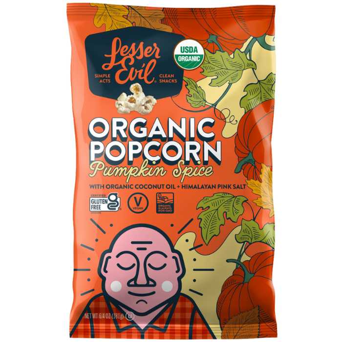 Lesser Evil – Organic Popcorn Pumpkin Spice, 6.4oz