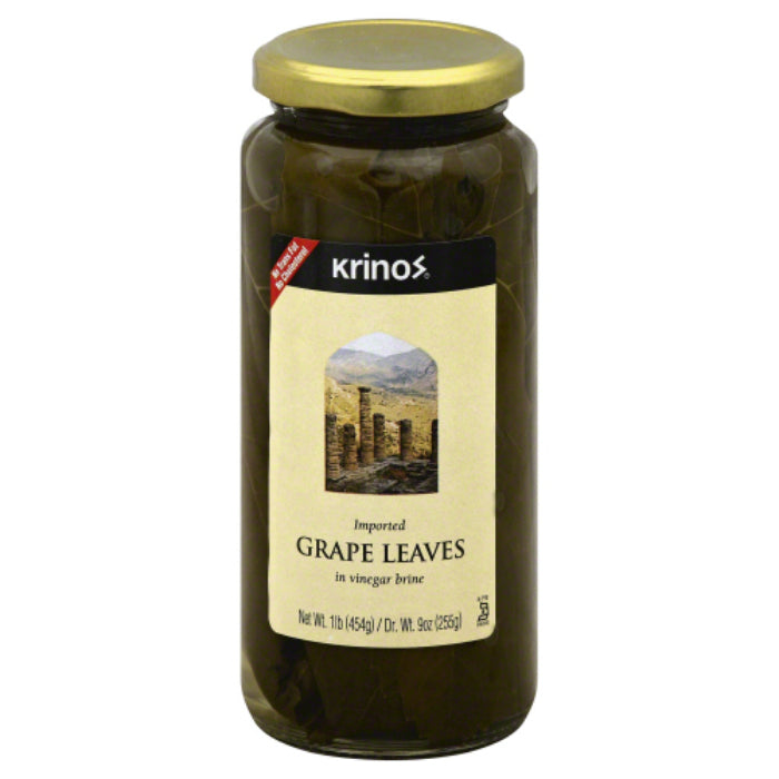 Krinos – Grape Leaves, 16 Oz | Pack of 6