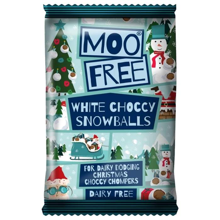 Moo Free – White Choccy Snowballs, 35g