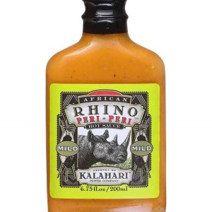 Hot Sauce African Rhino Peri Peri Mild 6.75 oz Flask Heat 4