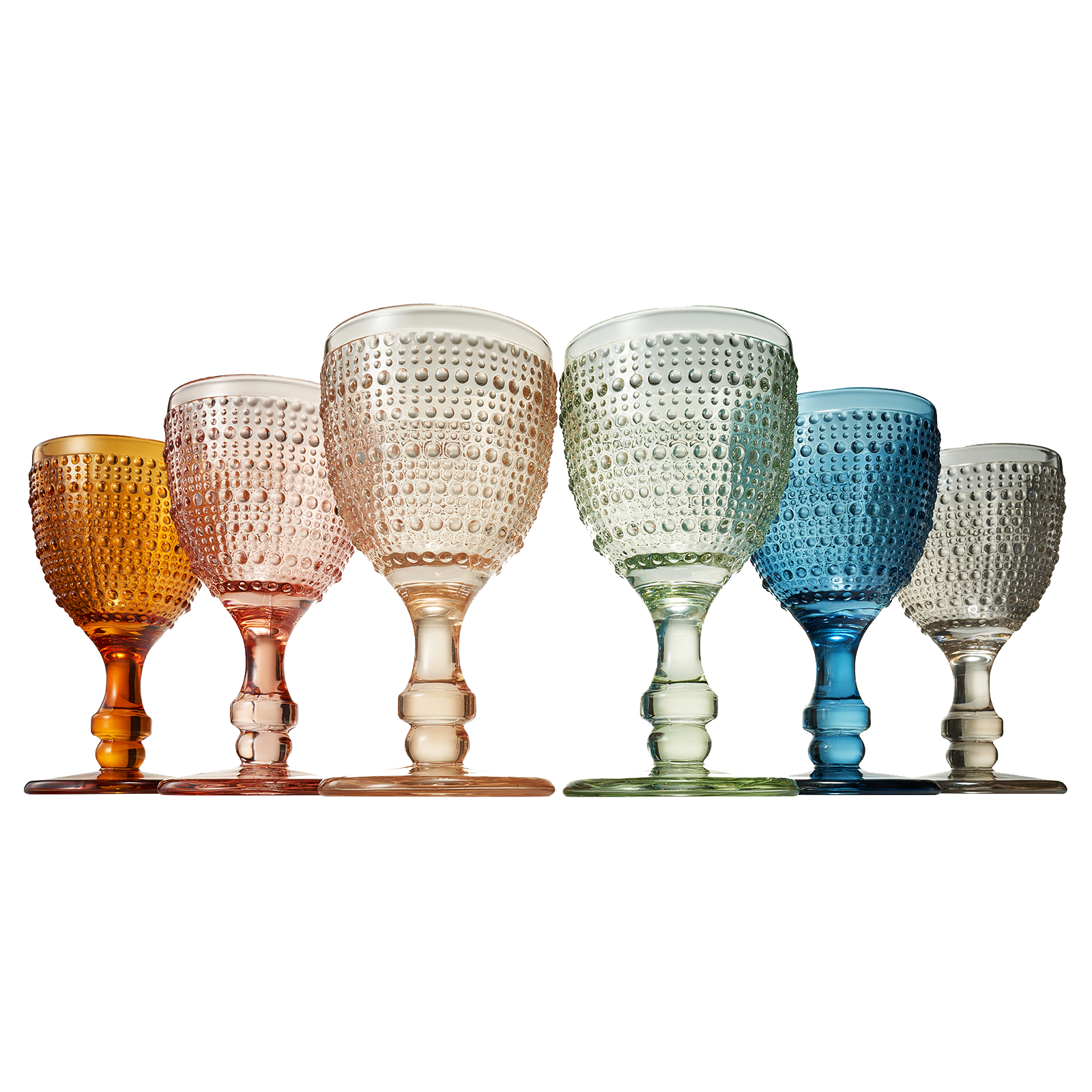 The Wine Savant- Beaded Goblet Wine Drinking Glasses | 14.8 OZ