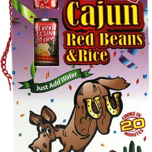Ass Kickin’ Cajun Red Beans and Rice – With Mini Hot Sauce Bottle, 10oz.