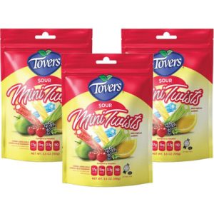 Tovers Sour Mini Twists, 5.5 oz (Pack of 3)