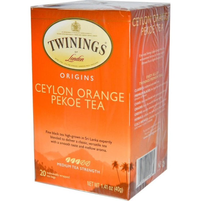 Twinings – Ceylon Tea, 20 Bags | Pack of 6