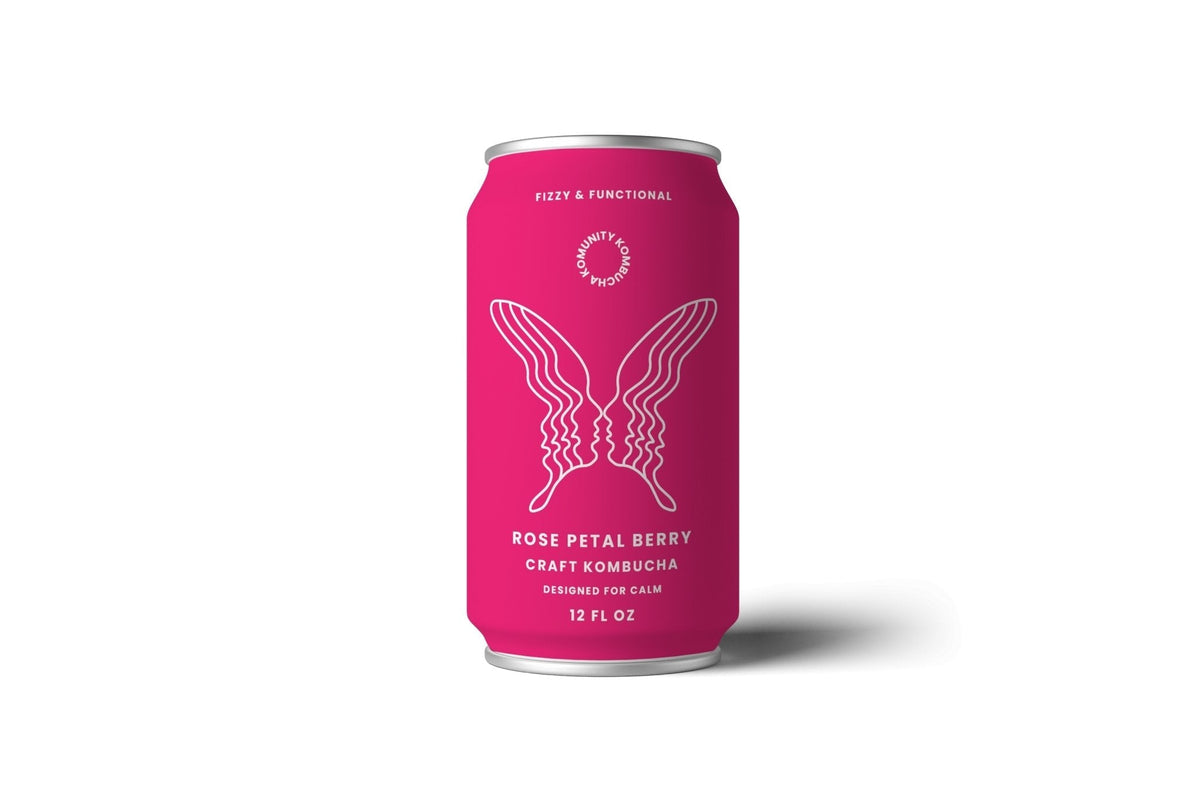 RMBR Kombucha Adapt Rose Petal Berry Can – 24 cans x 12 oz case