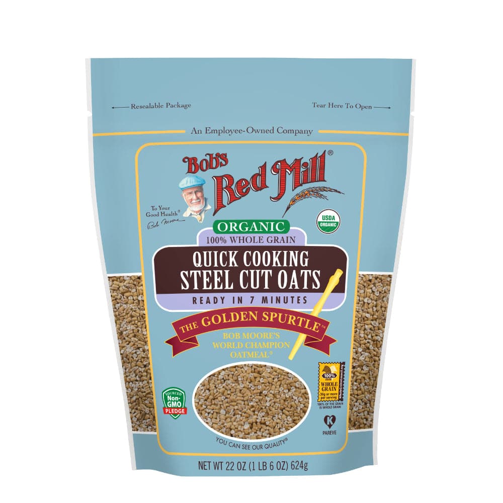 Bob’s Red Mill – Organic Quick Cooking Steel Cut Oats, 22 oz