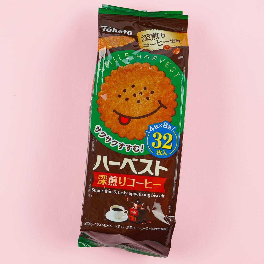 Tohato Smile Harvest Super Thin Biscuit Bags – Deep Roasted Coffee