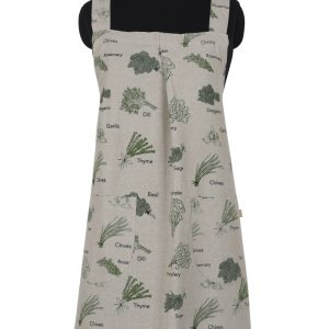 Raine & Humble – Long Apron Pinafore Herbs Print