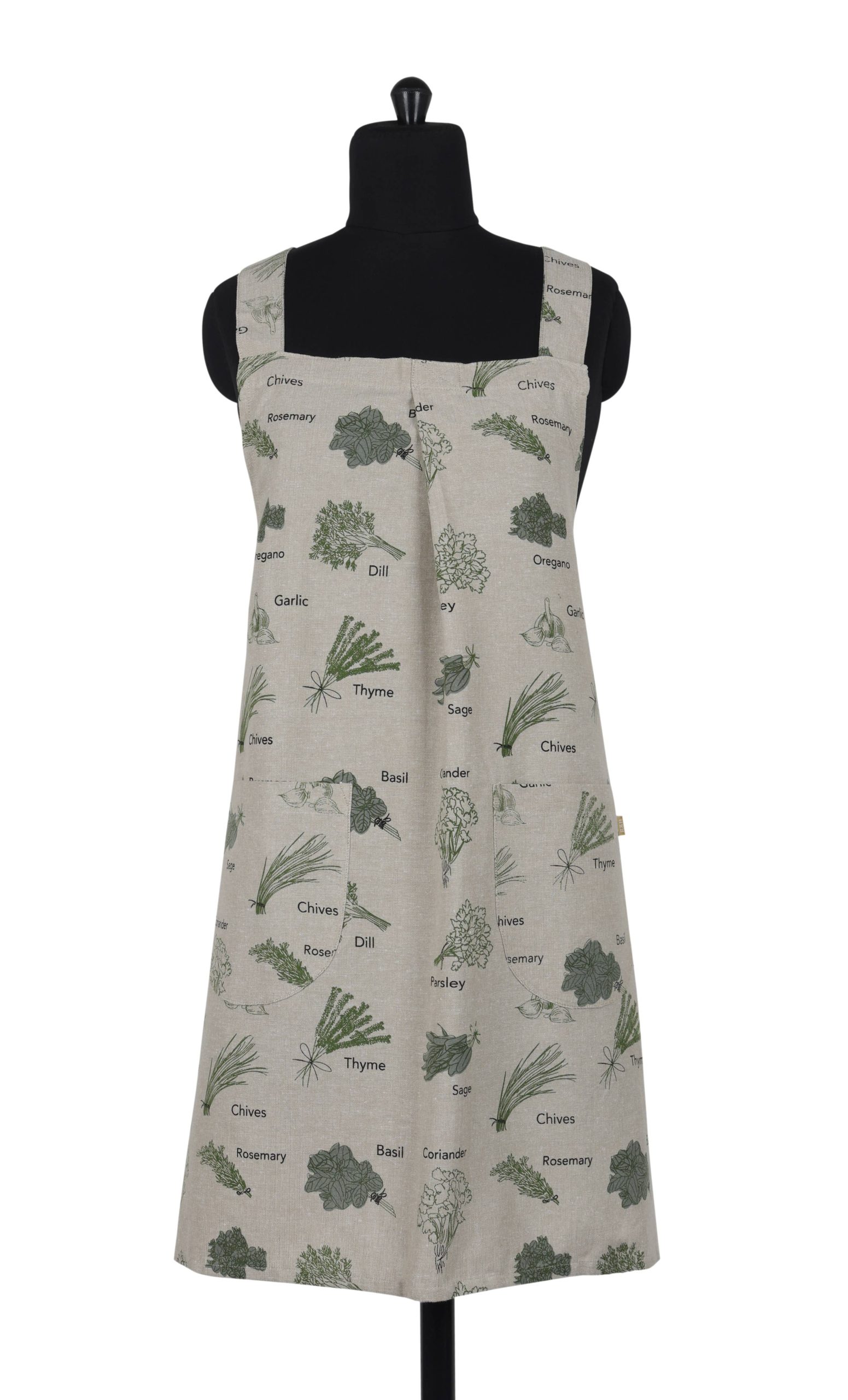 Raine & Humble – Long Apron Pinafore Herbs Print