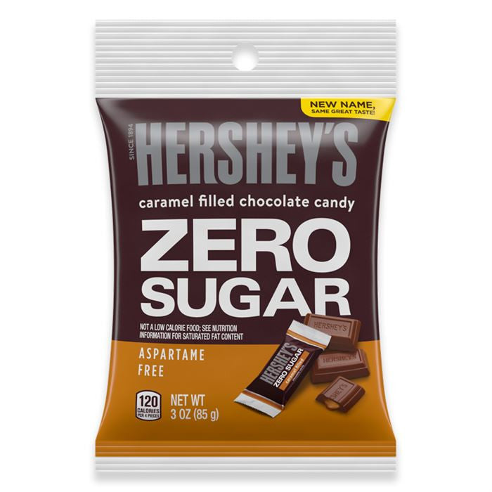 Hershey’s Zero Sugar Caramel Filled – 3 oz Bag