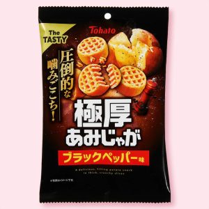 Tohato Extra Thick Amijaga Potato Chips – Black Pepper