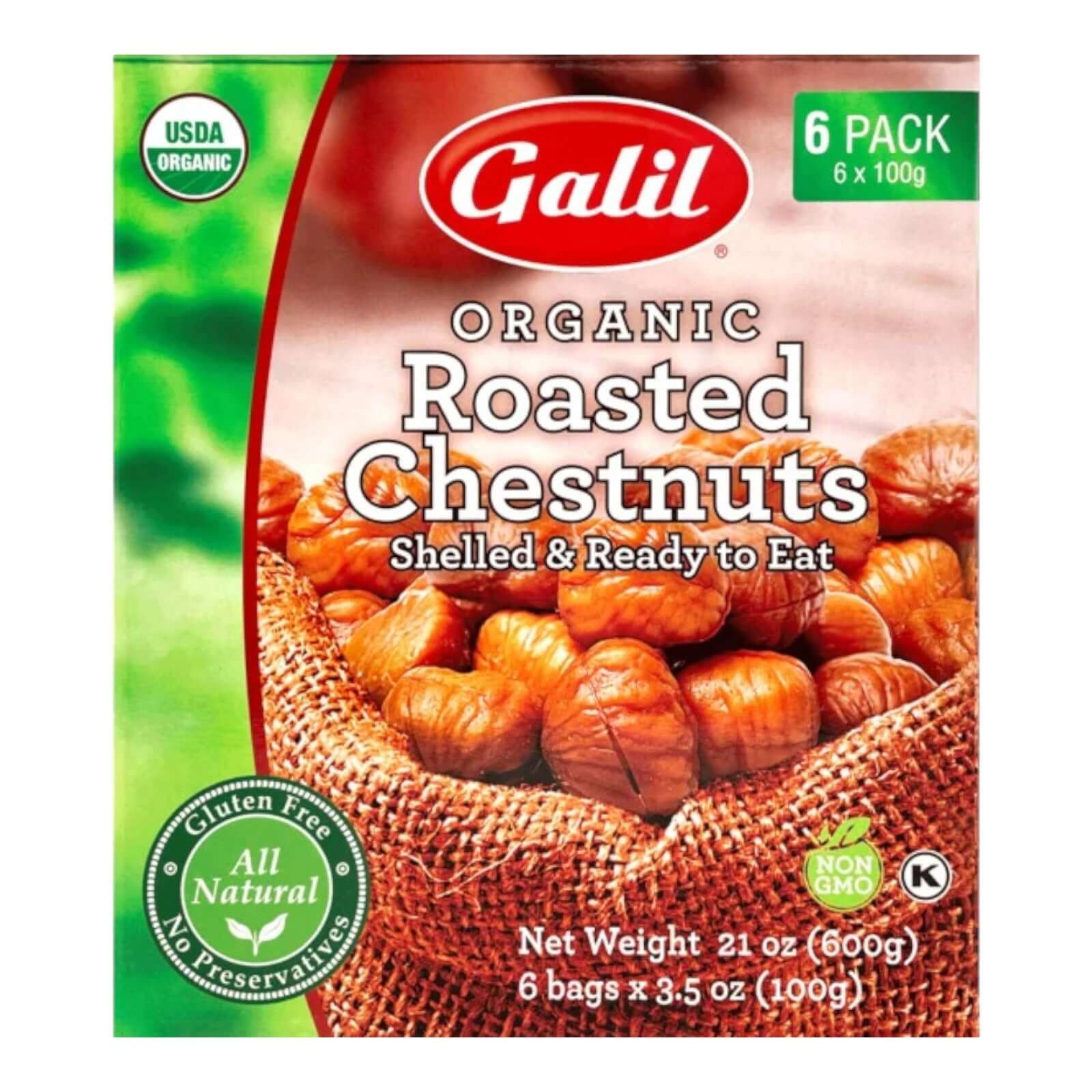 Galil Organic Roasted Chestnuts