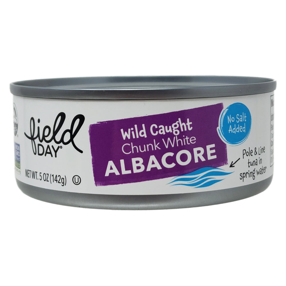 Field Day Organic No Salt Added Chunk White Albacore Tuna – 5oz.