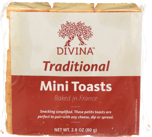 Divina – Traditional Toasts Mini, 2.82 Oz (Pack Of 24)
