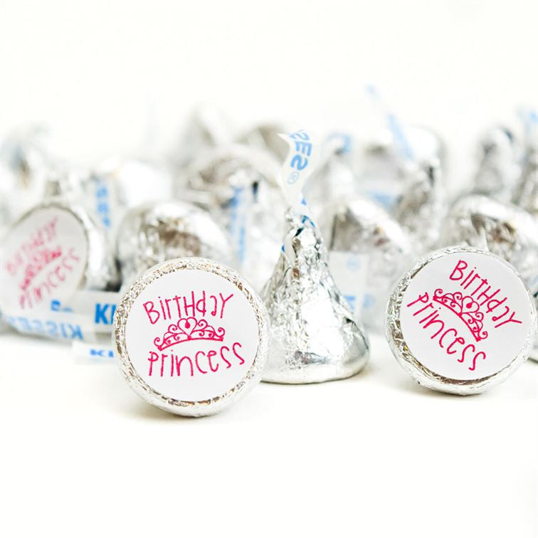 Birthday Princess Hershey’s Kisses Stickers – 216 Count