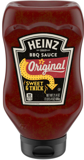 Heinz Original Sweet & Thick BBQ Sauce, 21.4 oz Bottle