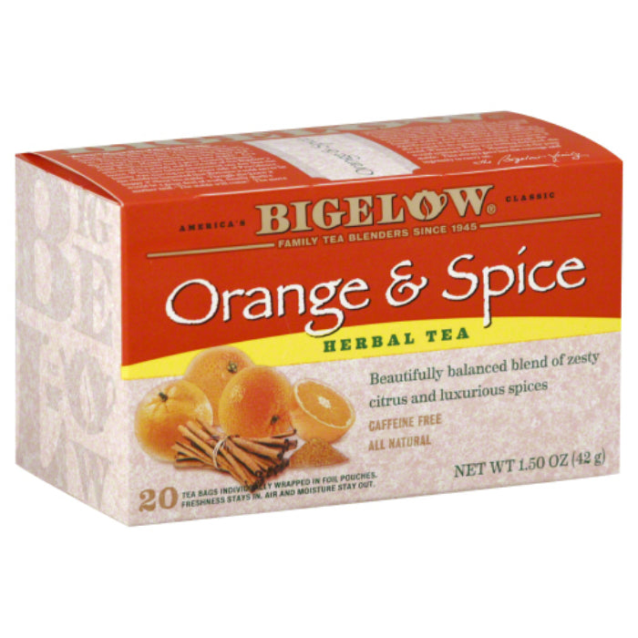 Bigelow – Orange & Spice Tea, 20 Bags, 1.5 oz | Pack of 6