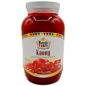 Barrio Fiesta – Sugar Palm Fruit in Syrup – Kaong – Red – 24 OZ