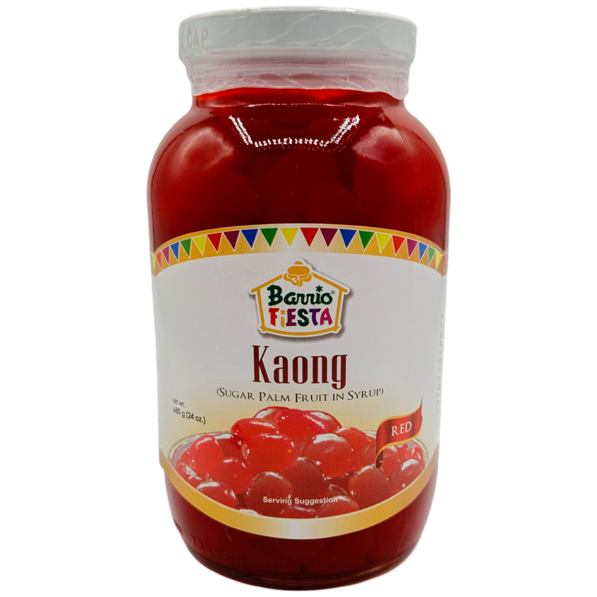 Barrio Fiesta – Sugar Palm Fruit in Syrup – Kaong – Red – 24 OZ