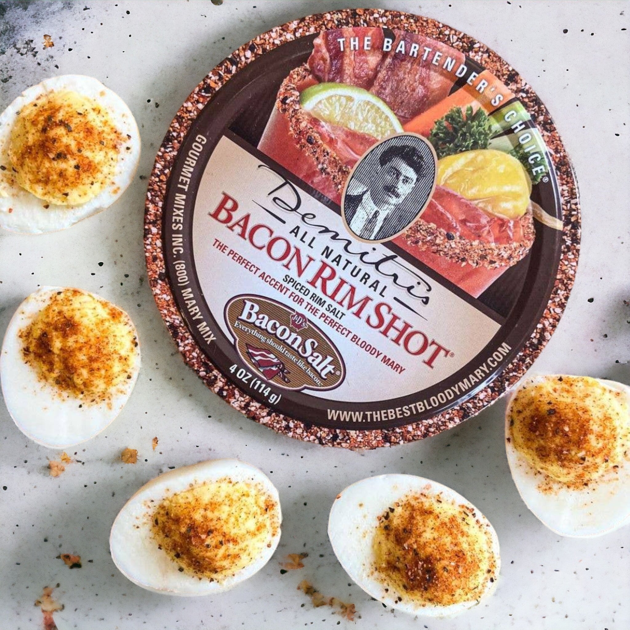 Demitri’s Gourmet Mixes – 4oz Bacon Rimshot Salt Tin