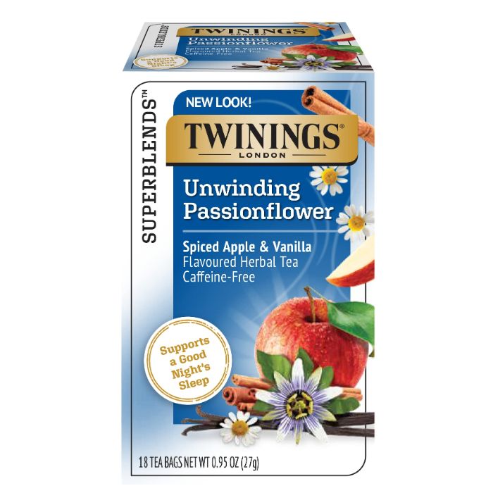 Twinings – Unwind Spiced Apple Vanilla Tea, 18 Bags | Pack of 6