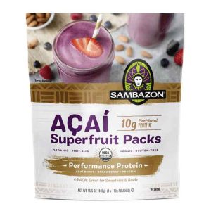 Sambazon – Superfruit Acai Strawberry Protein (4 pack), 15.5oz | Pack