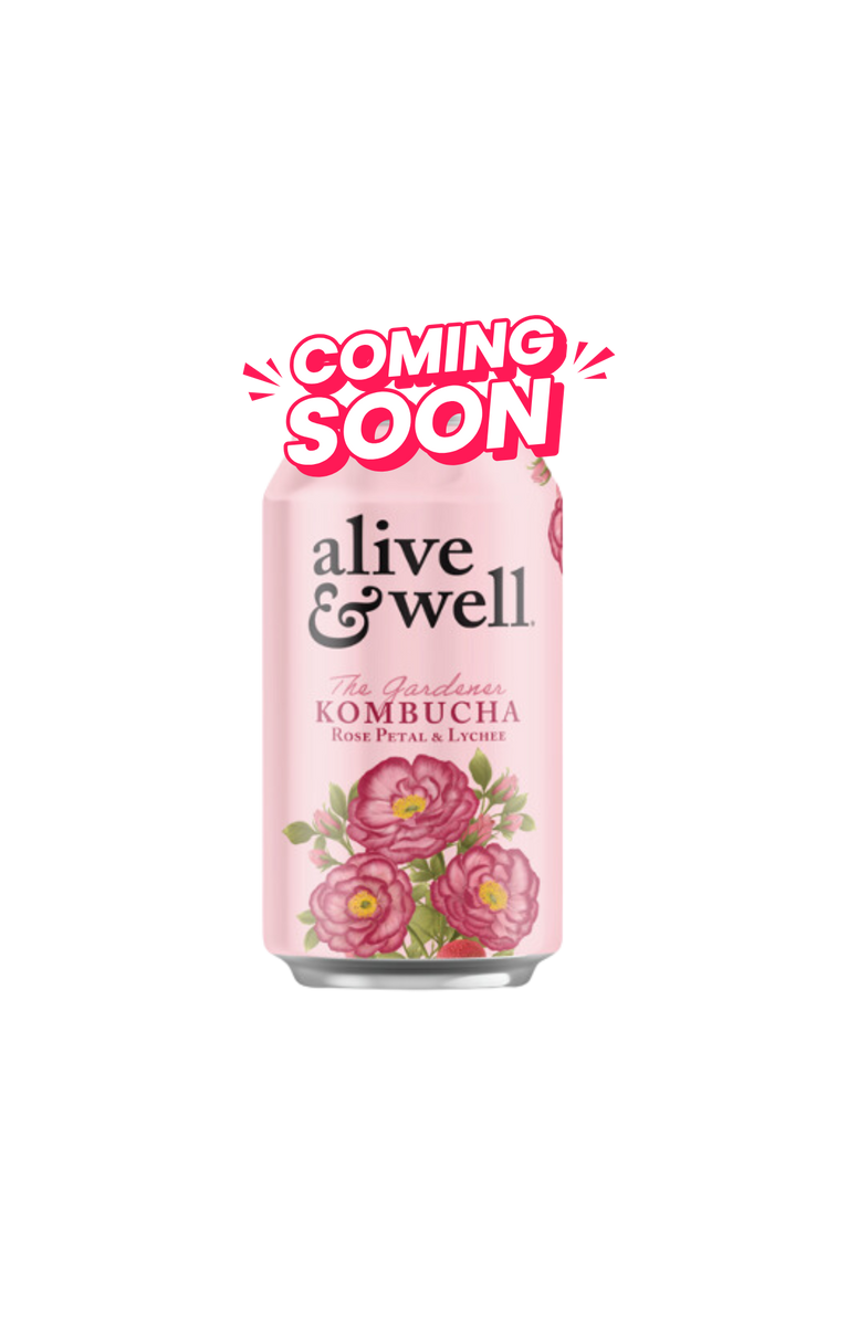 Rose Petal & Lychee Kombucha Cans – 6 Pack case