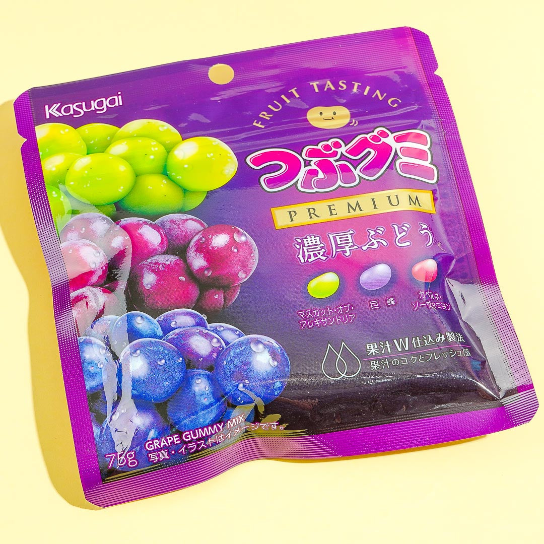 Kasugai Tsubu Premium Gummy Candy – Rich Grapes