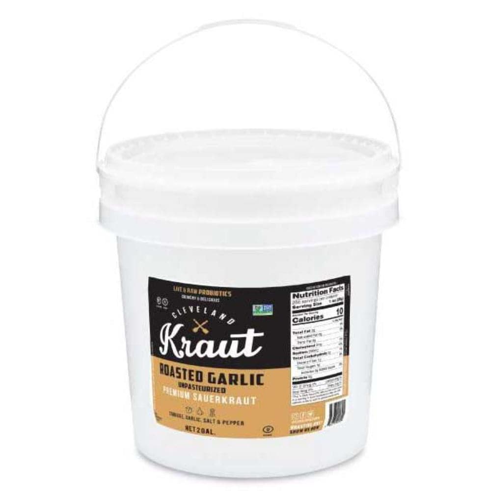 Cleveland Kitchen – Roasted Garlic Raw Sauerkraut, 2 Gallon