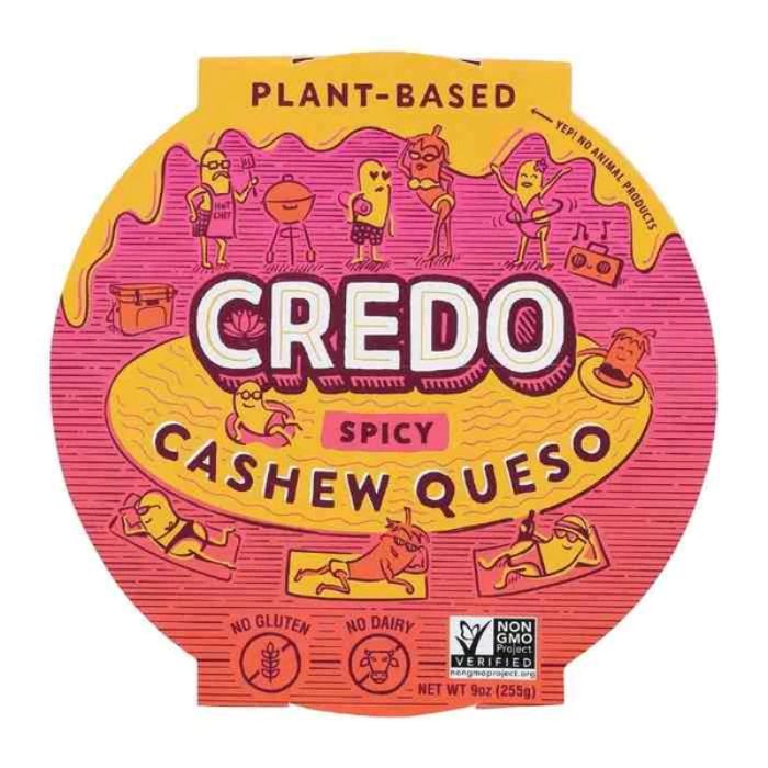Credo Foods – Queso Cashew Spicy, 9 Oz (Pack of 6)