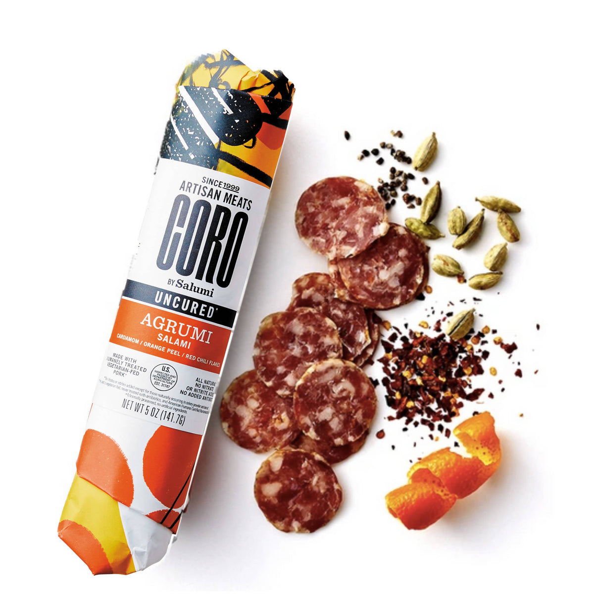 Uncured Agrumi Salami Piccolo – 6 x 5 oz