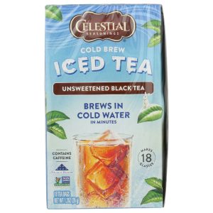 Celestial Seasonings – Cold Brew Tea Unsweetened, 18 Bags | Pack of 6