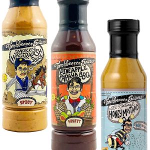Torchbearer Fruity Tangy Spicy BBQ Sauces Gift Pack, 3/12oz.
