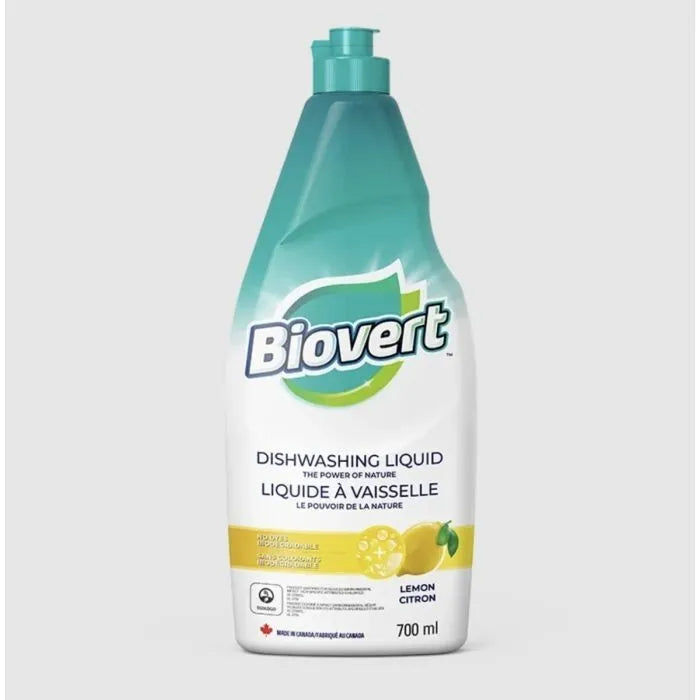 Biovert – Dishwashing Liquid Lemon, 23.7 Floz (Pack of 12)
