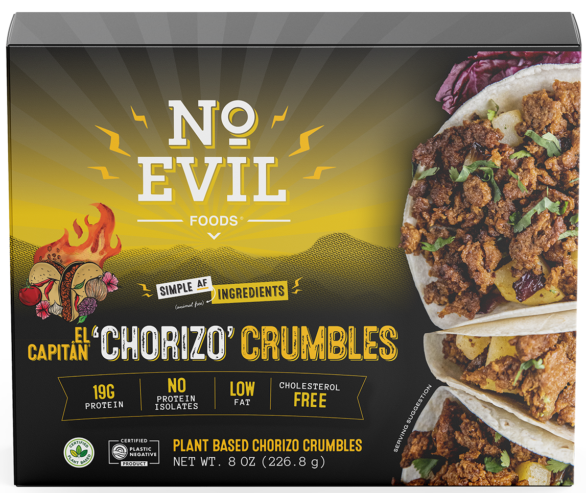 No Evil Foods – El Capitan: Chorizo Crumble, 8oz