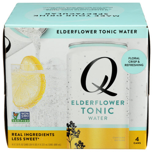 Q Tonic – Elderflower Tonic Water, 30 fl oz (4-Pack) | Pack of 6