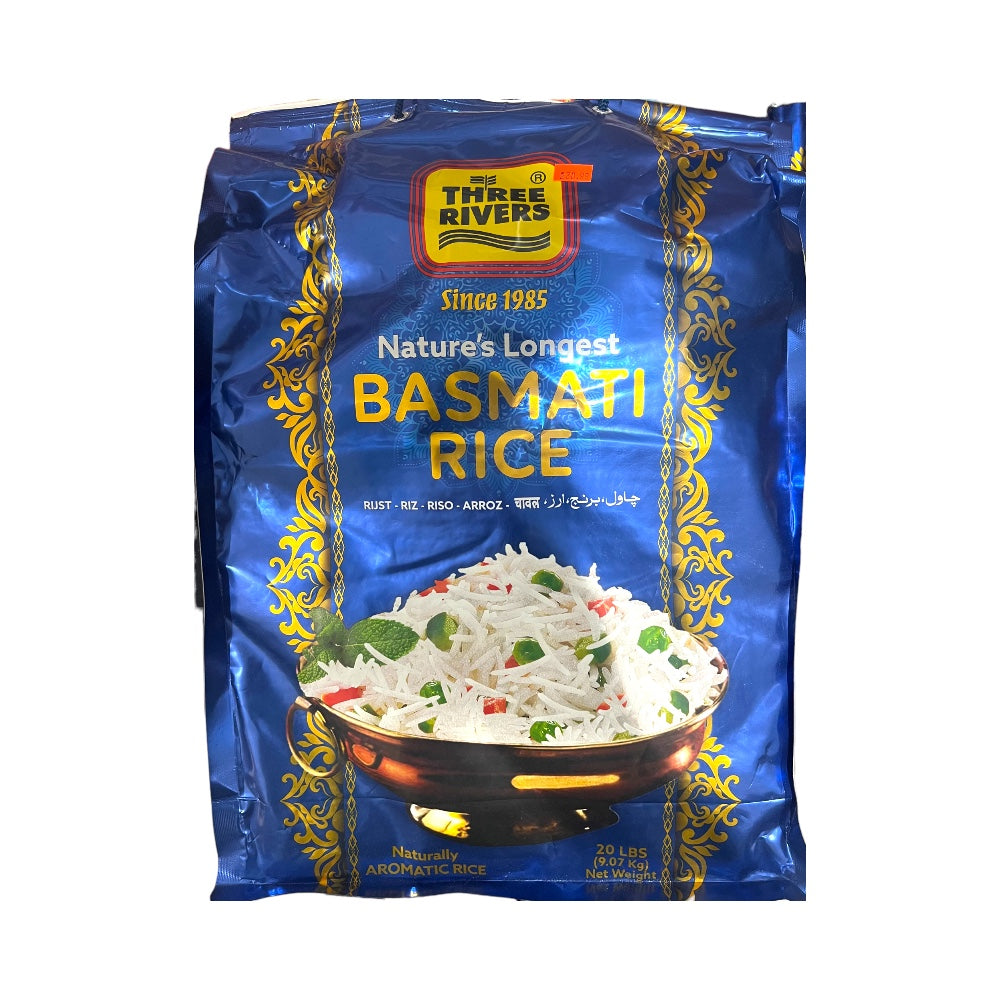 Premium Three Rivers Basmati Rice – 10LB Bag