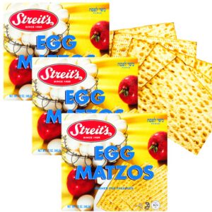 Streit’s Egg Matzos Kosher for Passover Matza, 12 oz (3 Pack)
