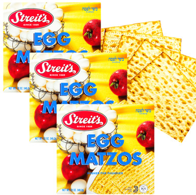 Streit’s Egg Matzos Kosher for Passover Matza, 12 oz (3 Pack)