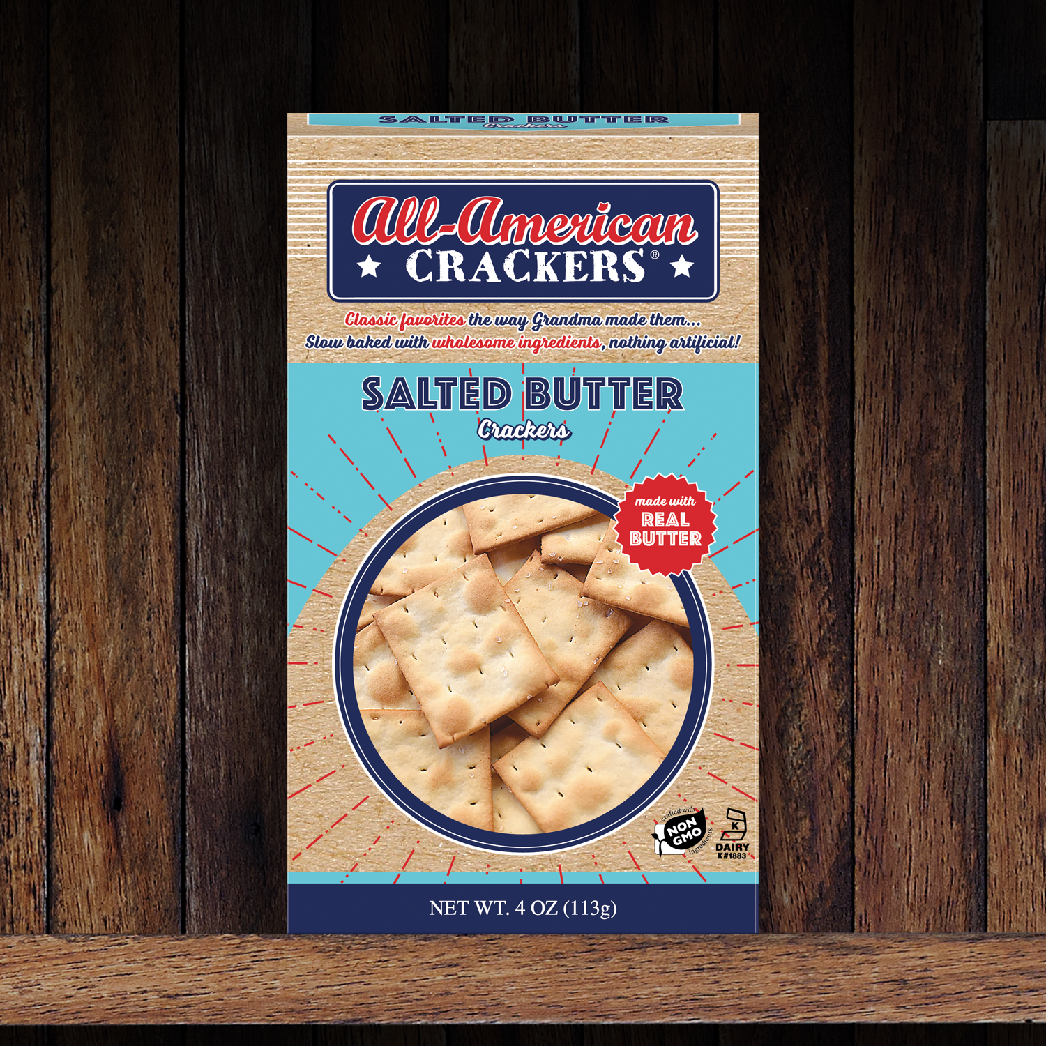 Partners Crackers – Salted Butter Snack Crackers